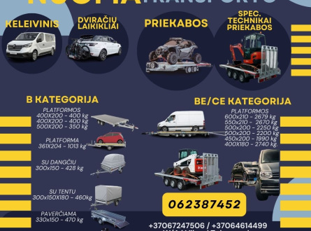 Transporto priemonių nuoma